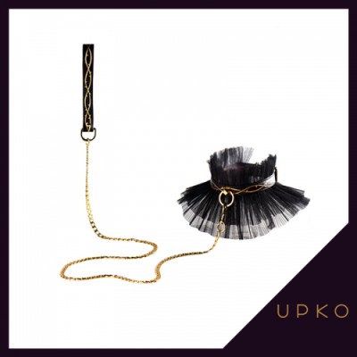업코 가죽 가시 목걸이& 체인목줄 | UPKO